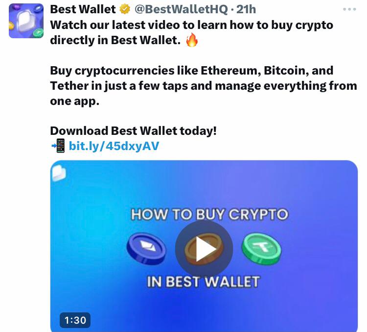 Best Wallet tweet