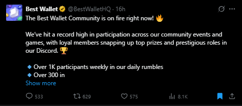 Best wallet token tweet