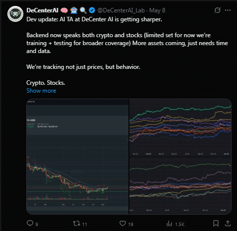 Decenter AI tweet