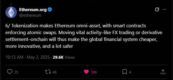 ETH Tweet