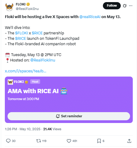 FLOKI Tweet