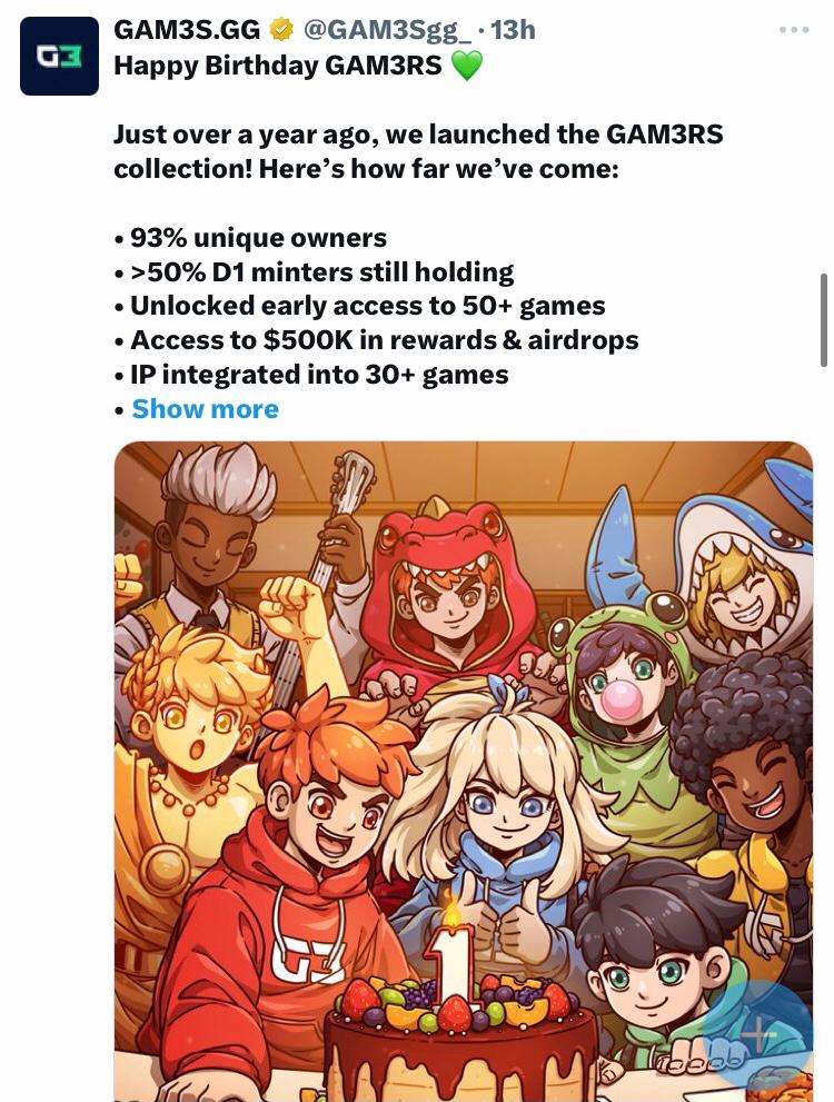 Gam3s33 tweet