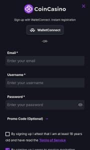 coincasino signup