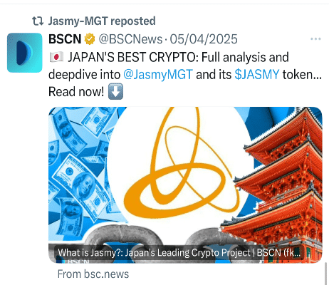 JASMY Tweet