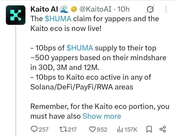 Kaito tweet