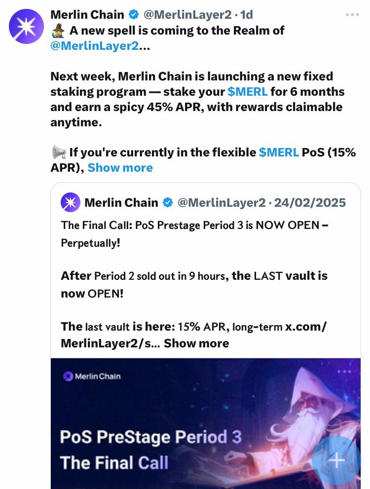 Merlin Chain tweet
