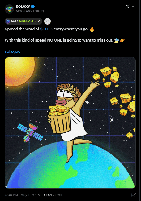 SOLX Tweet