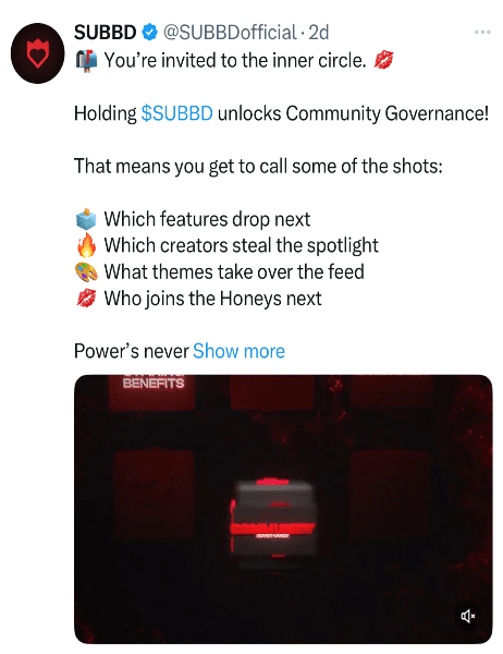 SUBBD Tweet