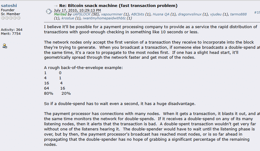 Satoshi Nakamoto blog post