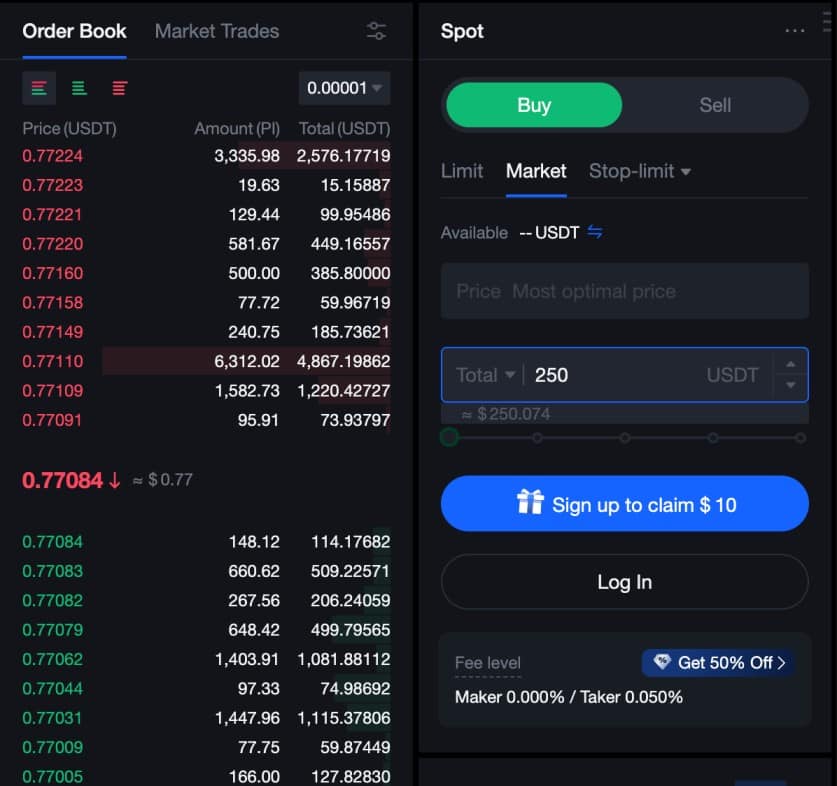 MEXC buy Pi Network