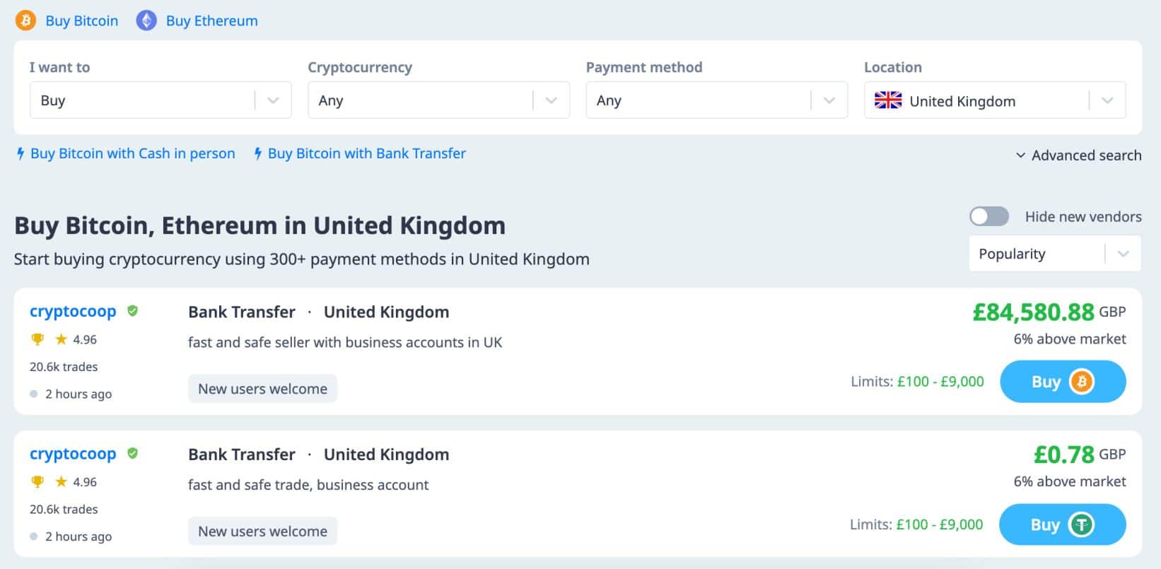How P2P crypto trades work