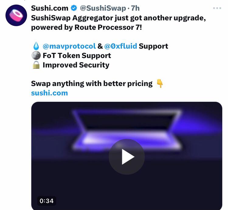 SushiSwap tweet