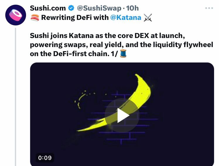 Sushiswap tweet
