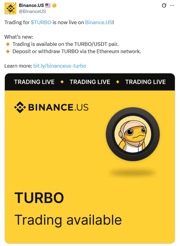 Turba Binance Listing