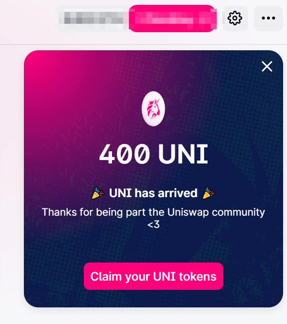 Uniswap airdrop