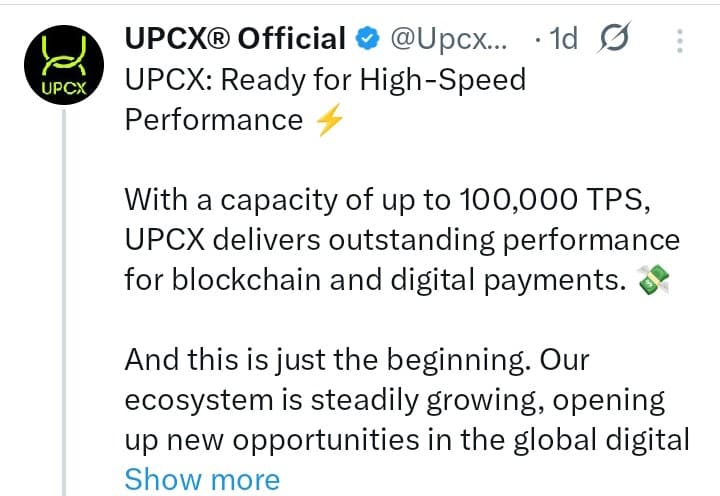 Upcx tweet