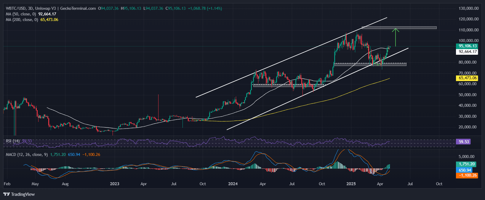 Bitcoin Price Chart Analysis Source: GeckoTerminal