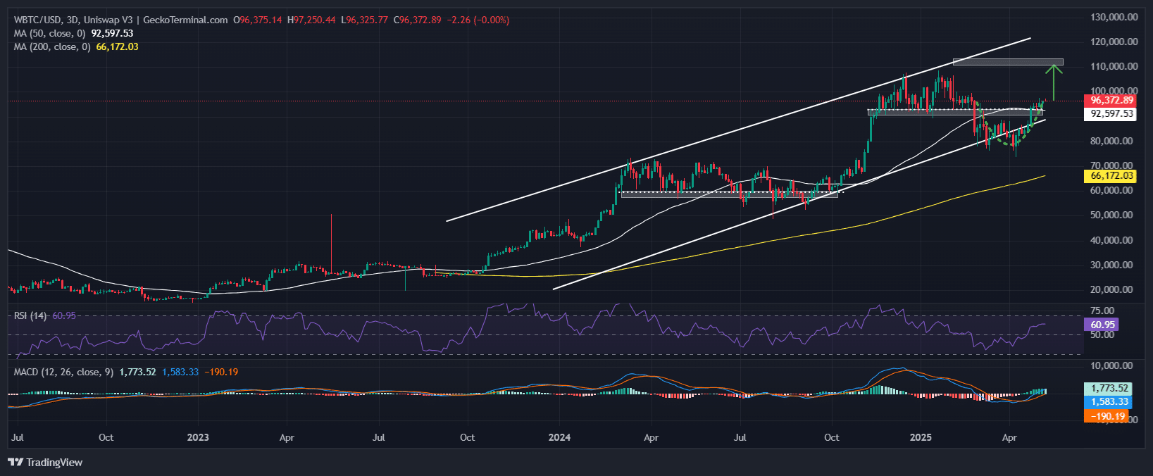 Bitcoin Price Chart Analysis Source: GeckoTerminal