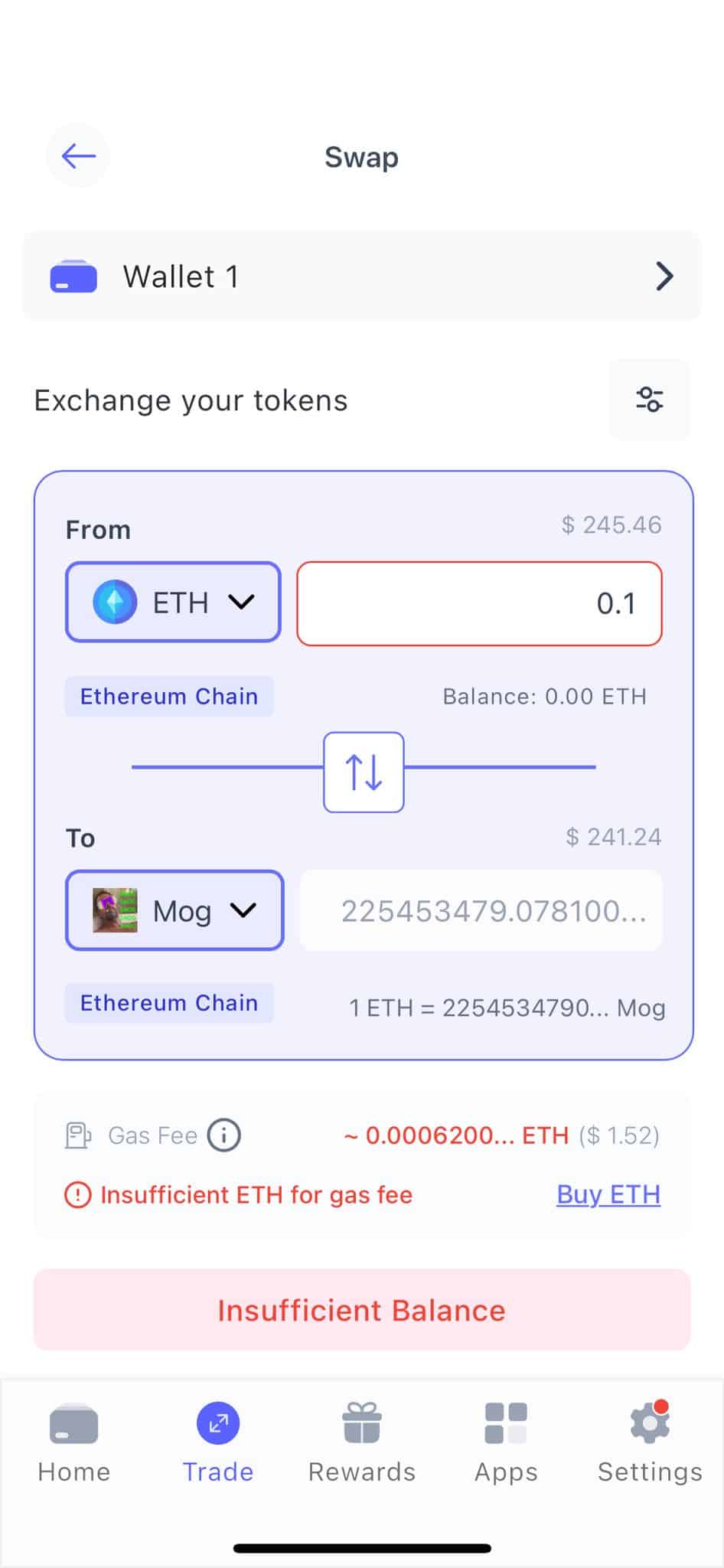 Buy Mog Coin on Best Wallet