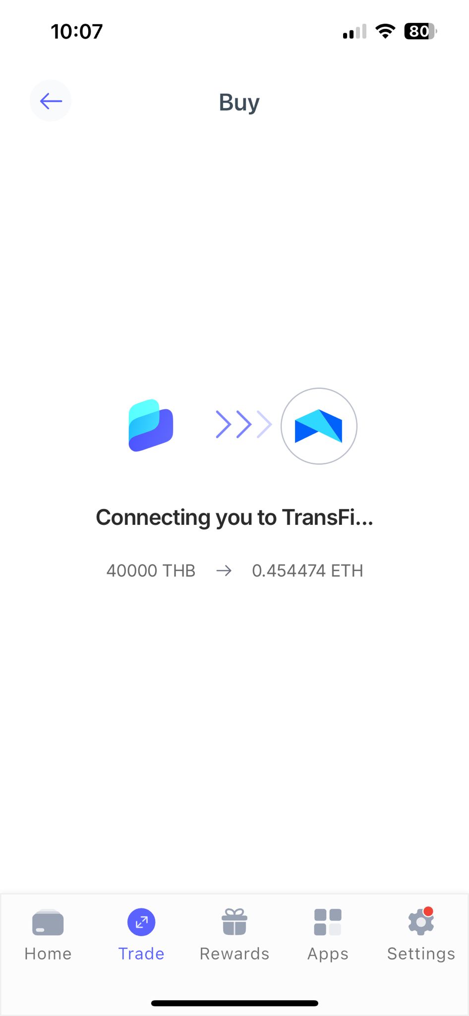 Buy crypto on Best Wallet app