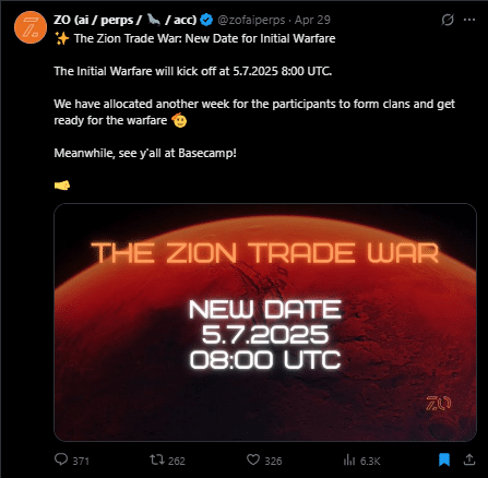 Zo perpetuals lp token tweet