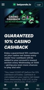 betpanda cashback