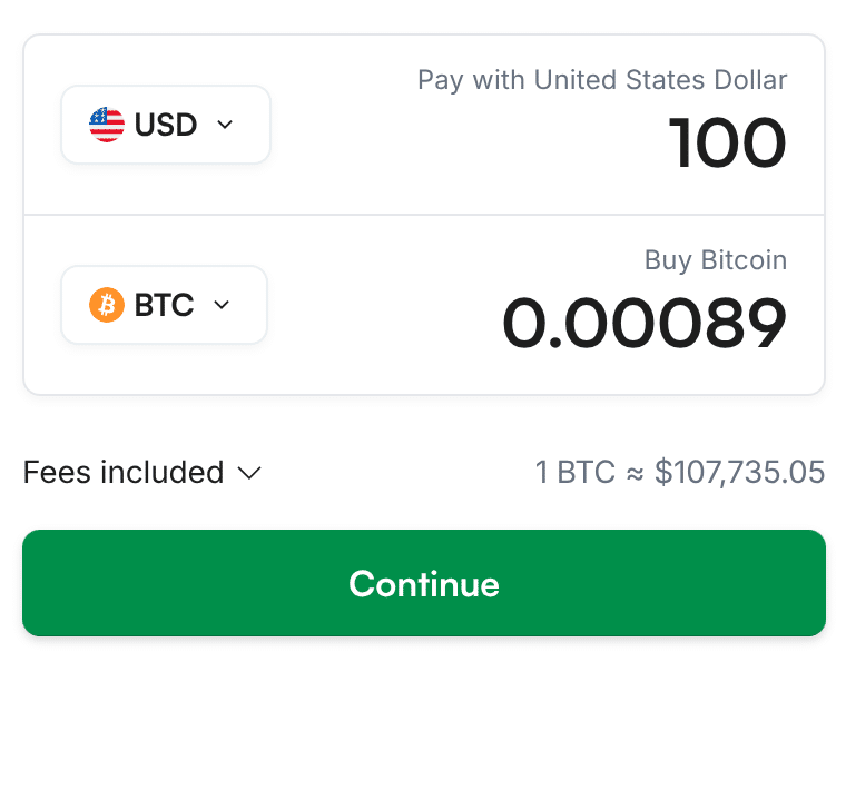 buy bitcoin third-party provider