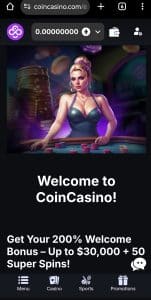 coincasino welcome bonus