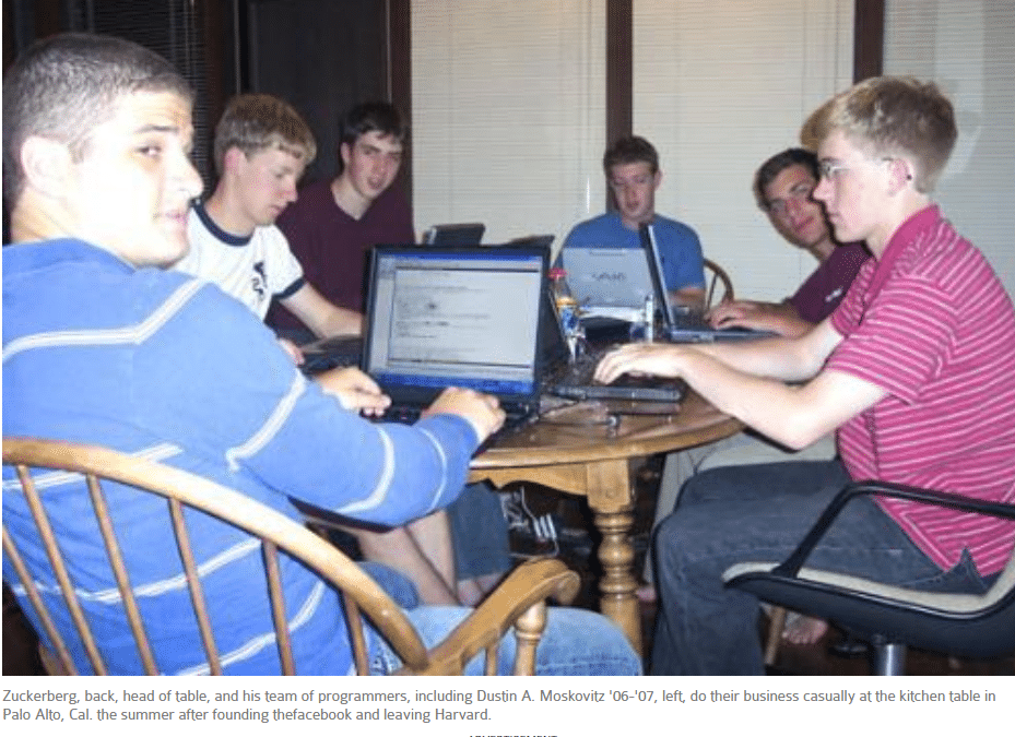 Facebook founders in the early days