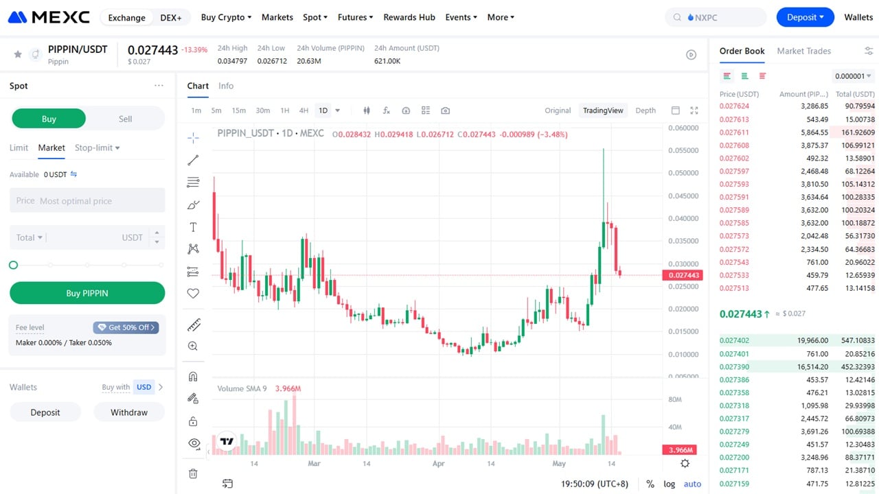 buy PIPPIN MEXC