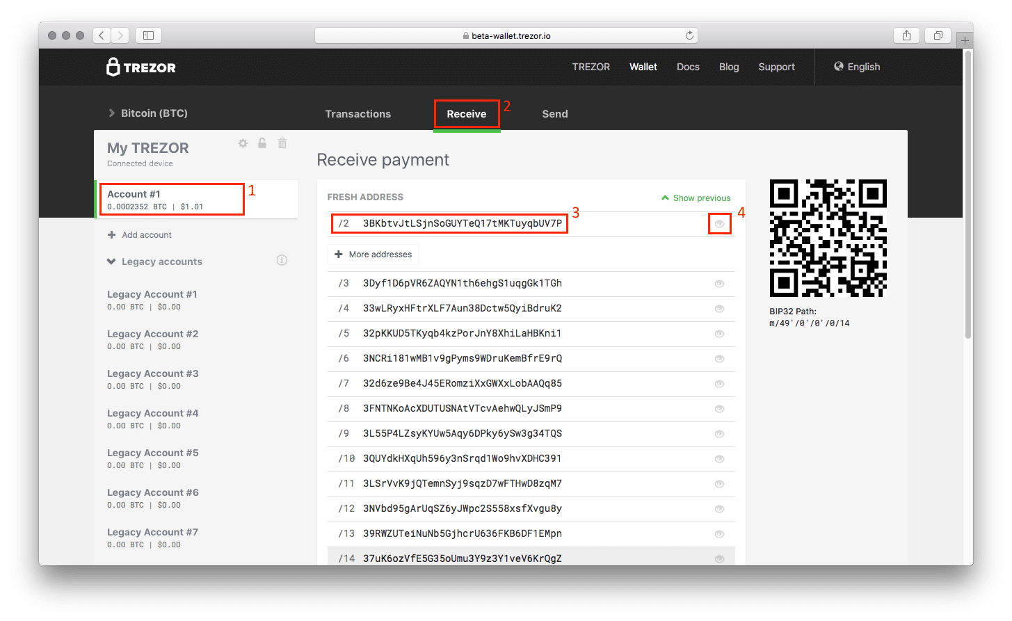Trezor segwit