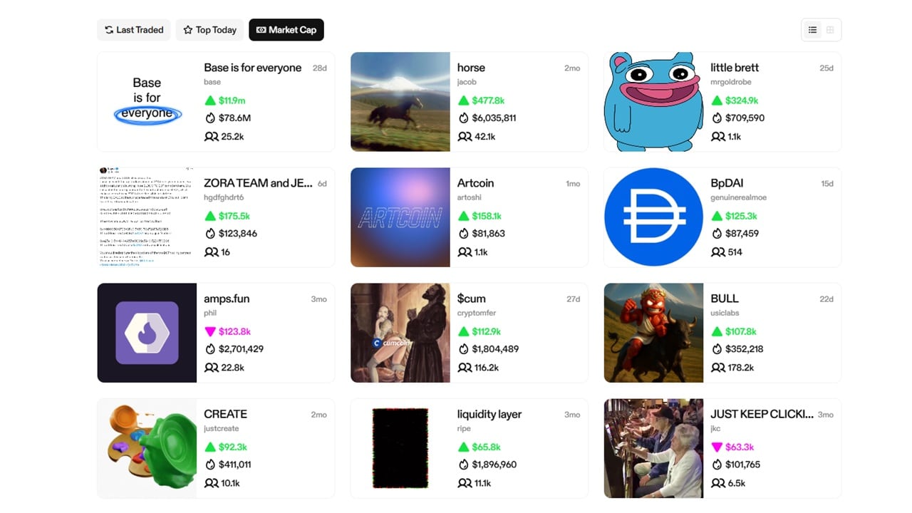zora tokens