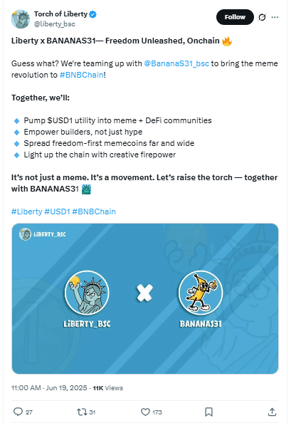 BANANAS31 Tweet