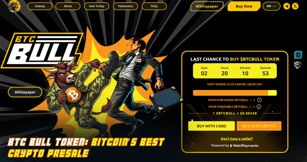 BTC Bull Token Presale 7.5m