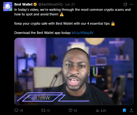 Best wallet token tweet