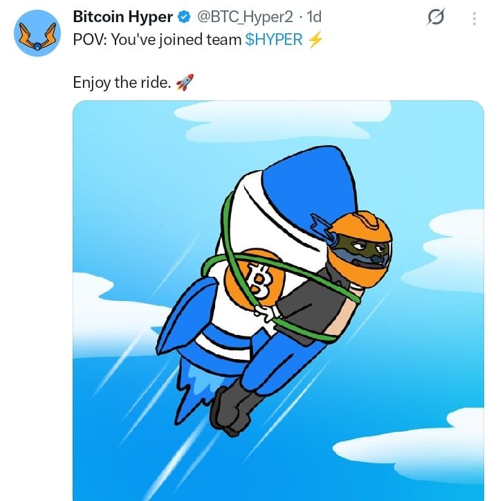Bitcoin Hyper tweet
