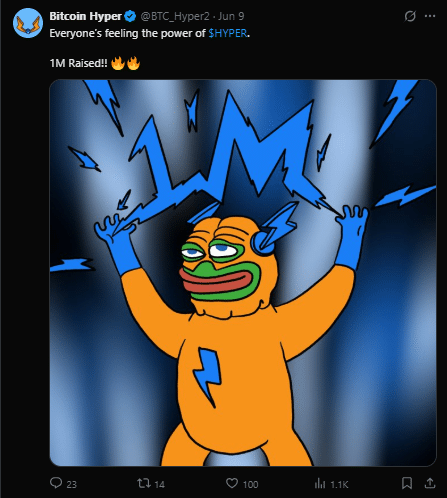 Bitcoin hyper tweet