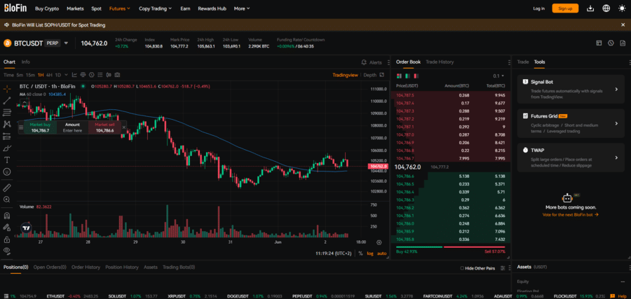 BloFin offers several bots for automated futures trading