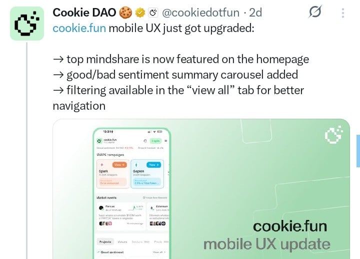 Cookie tweet