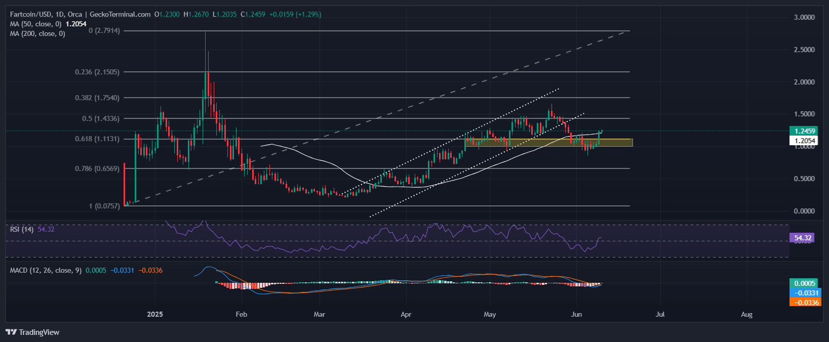 Fartcoin Price Chart Analysis Source: GeckoTerminal 