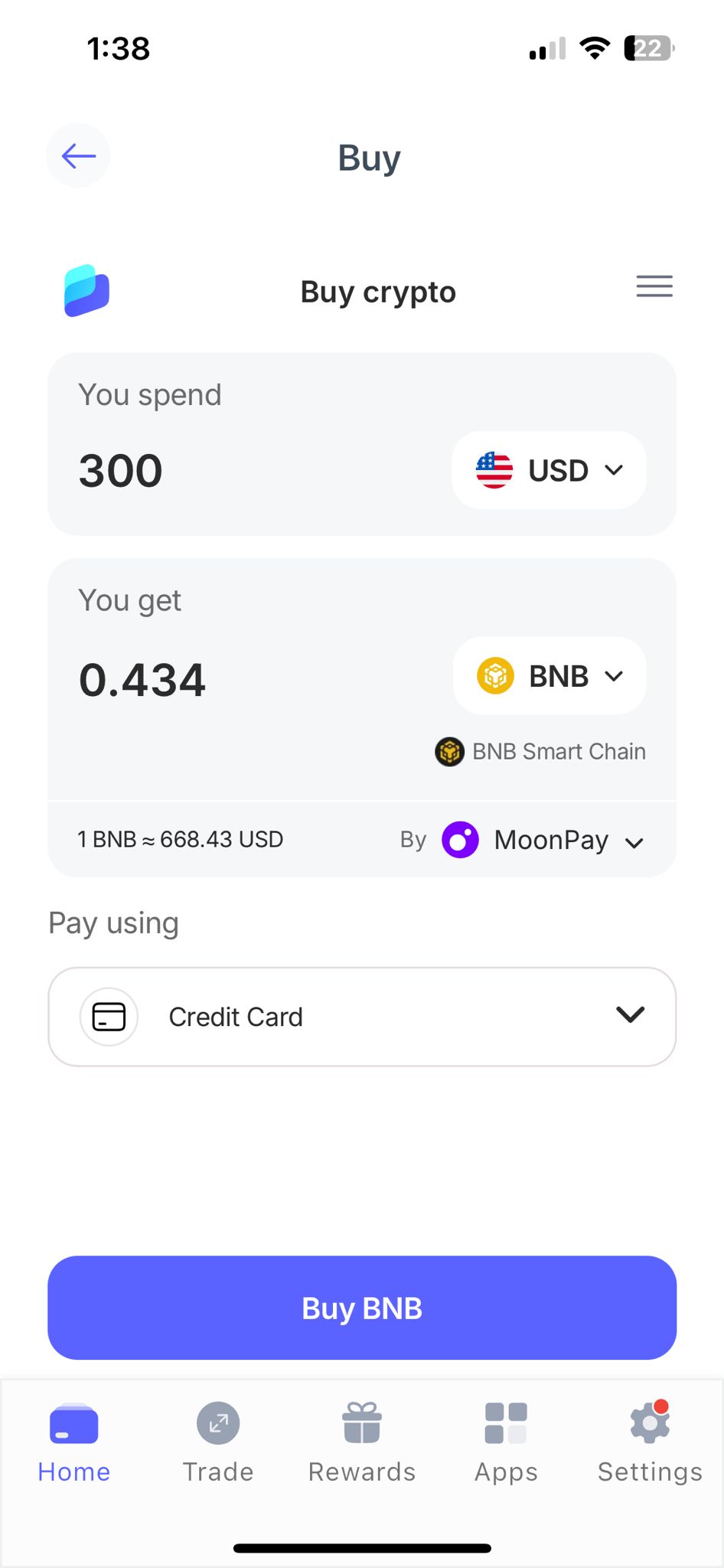 Best Wallet buy crypto with fiat