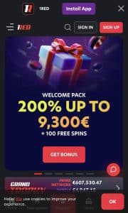 1Red casino