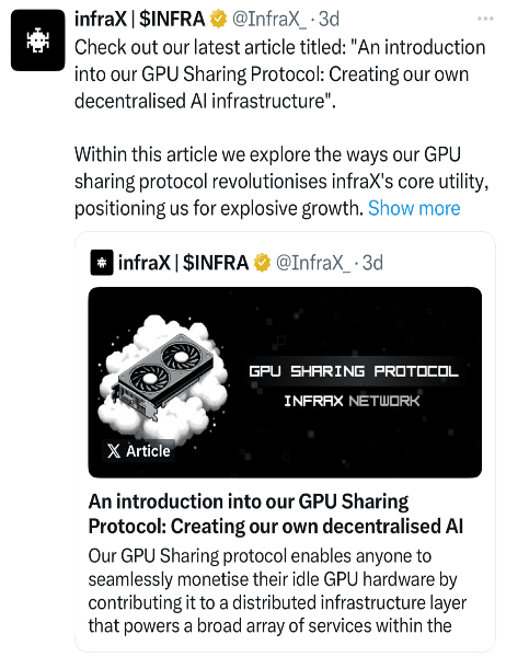 INFRA Tweet
