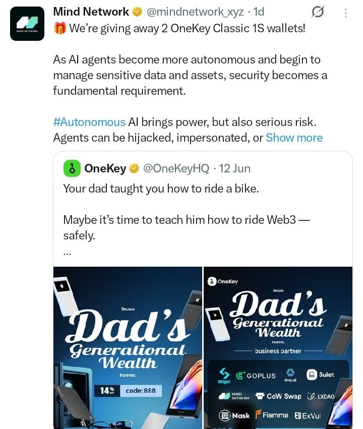 Mind Network tweet