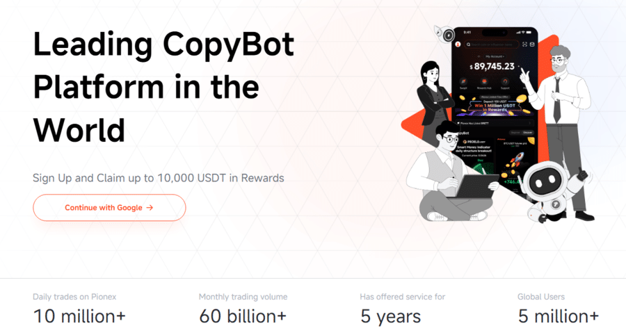 Pionex claims to be the market's leading copybot platform