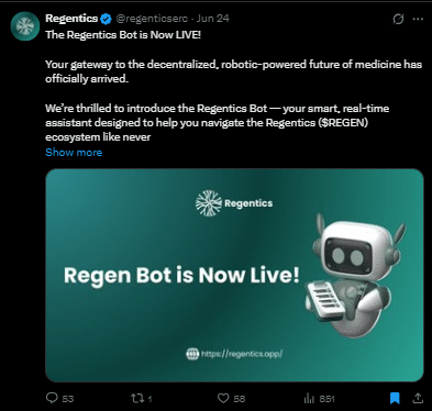 Regentics tweet