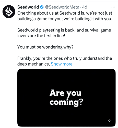 SWORLD Tweet