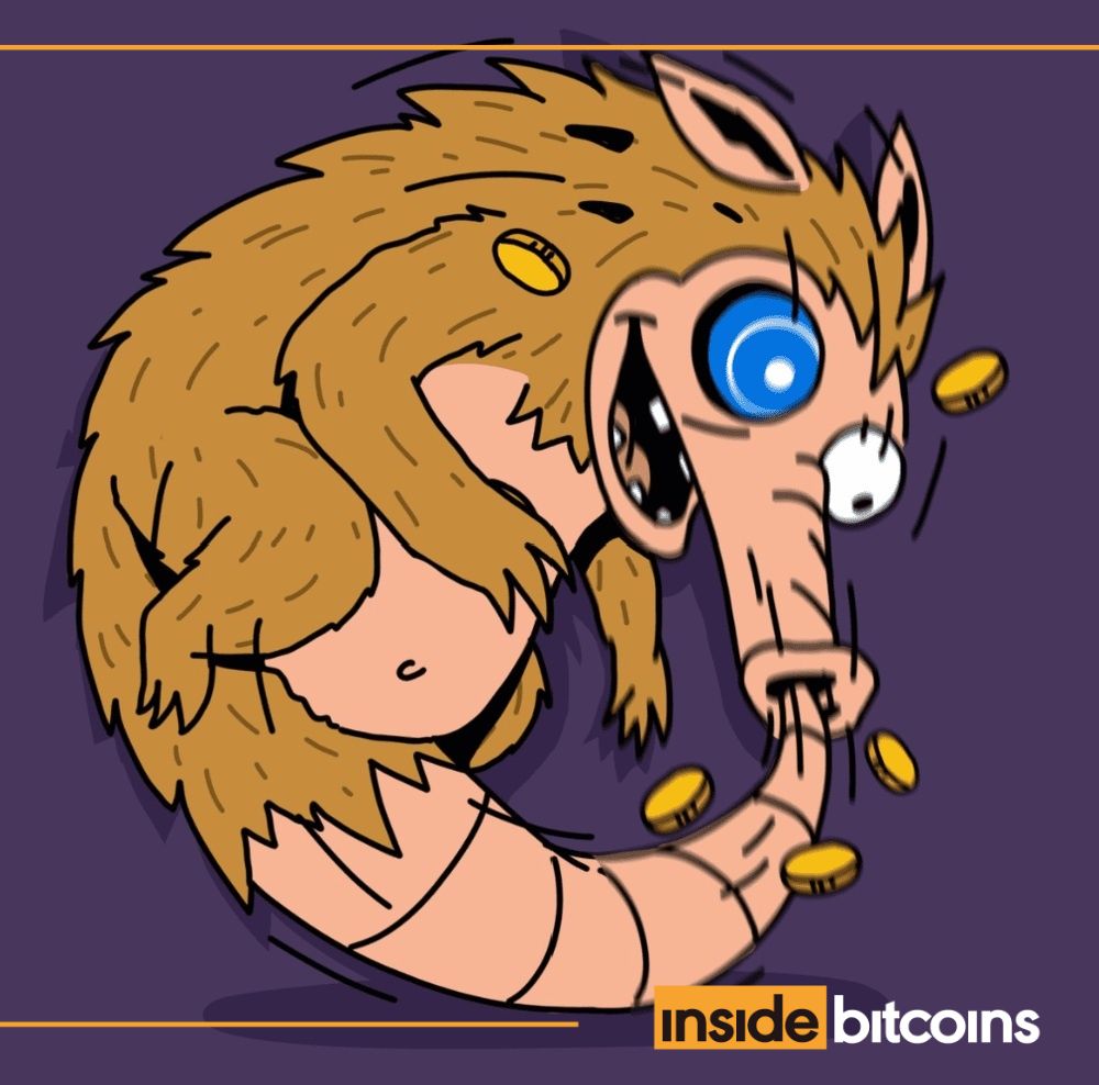 Snorter Token Mascot Chasing Tail