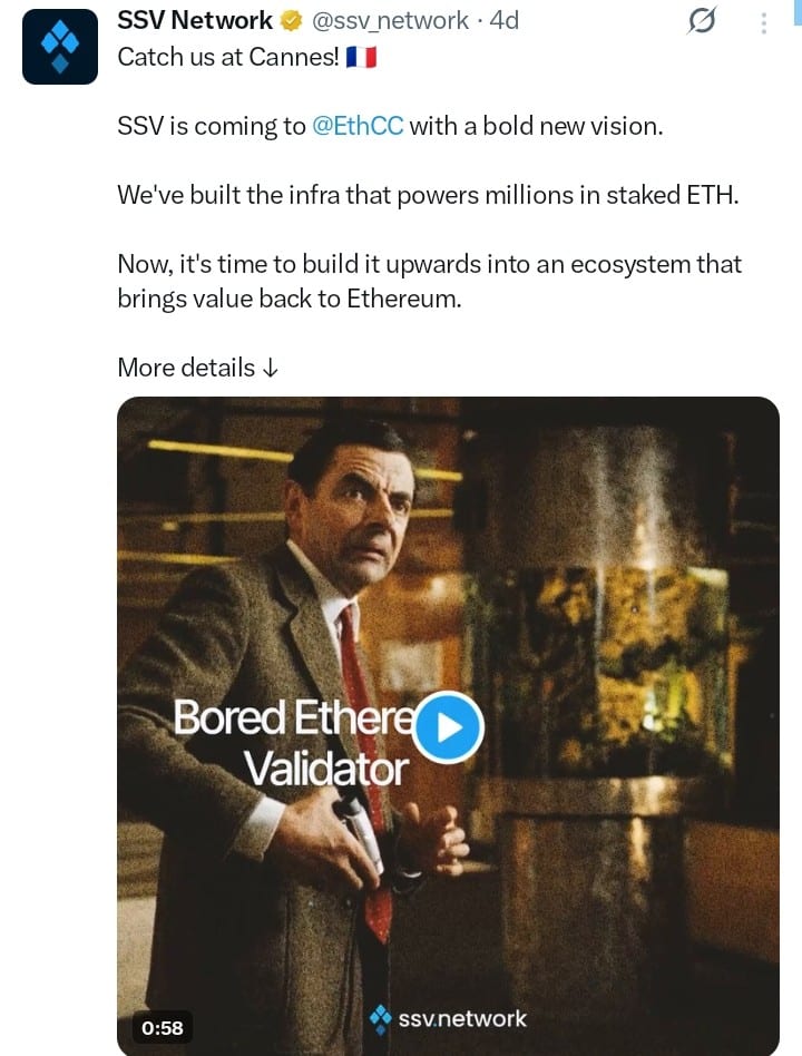 Ssv network tweet