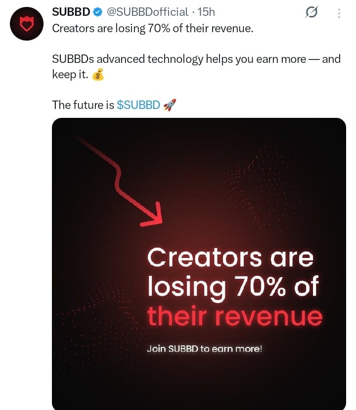 Subbd Token tweet